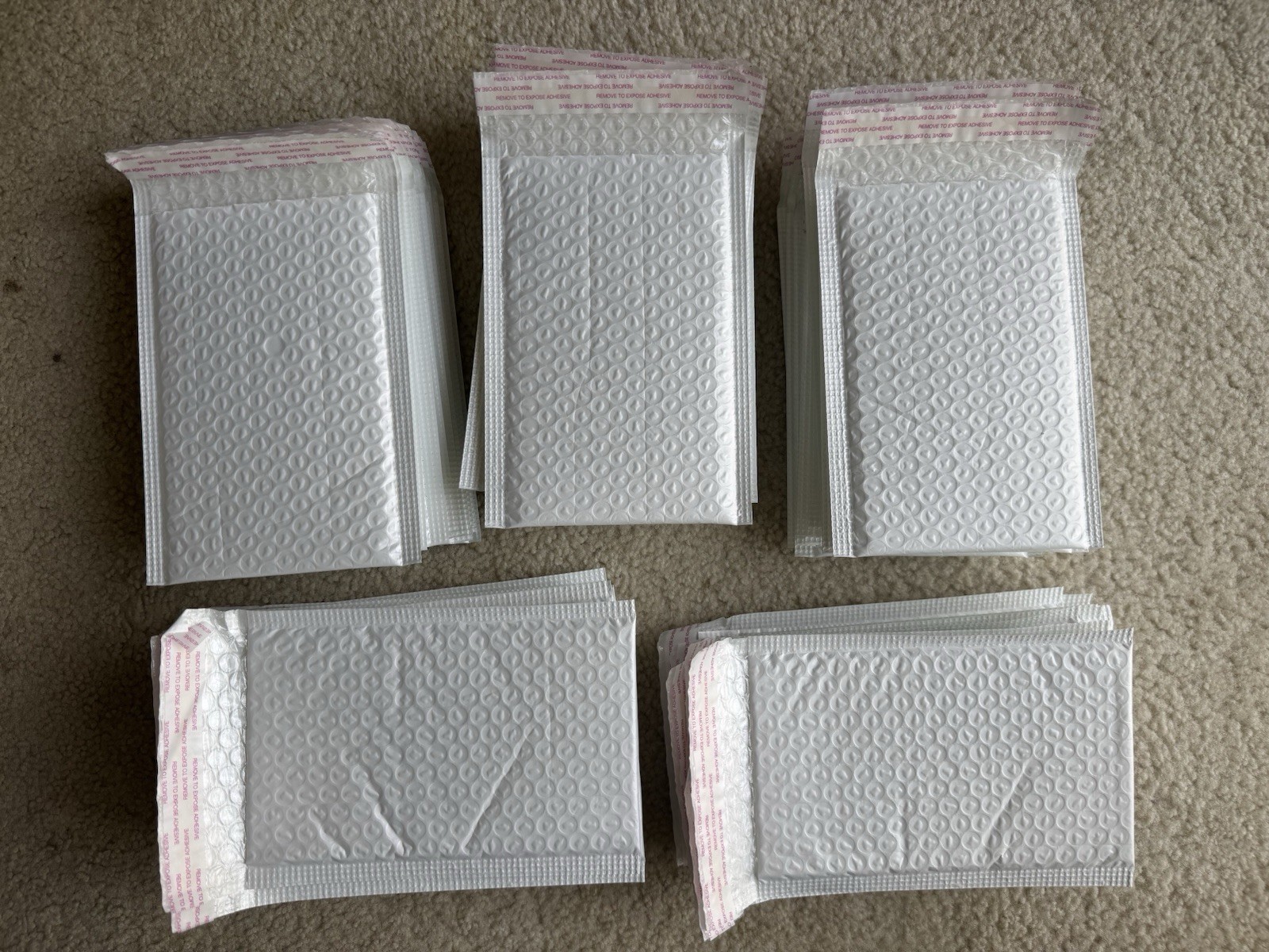 Lot of 50 White Padded Bubble Mailers Envelopes 4×7″ Inches