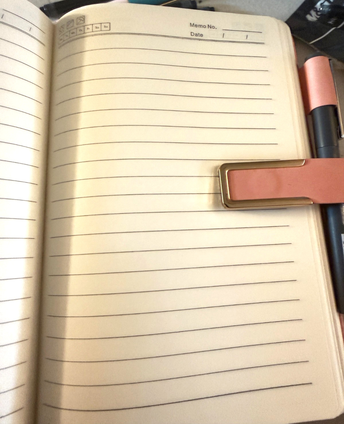 New Journal Diary “Never Give U” 6 X 8″ peach padded cover with TWO pens & carts