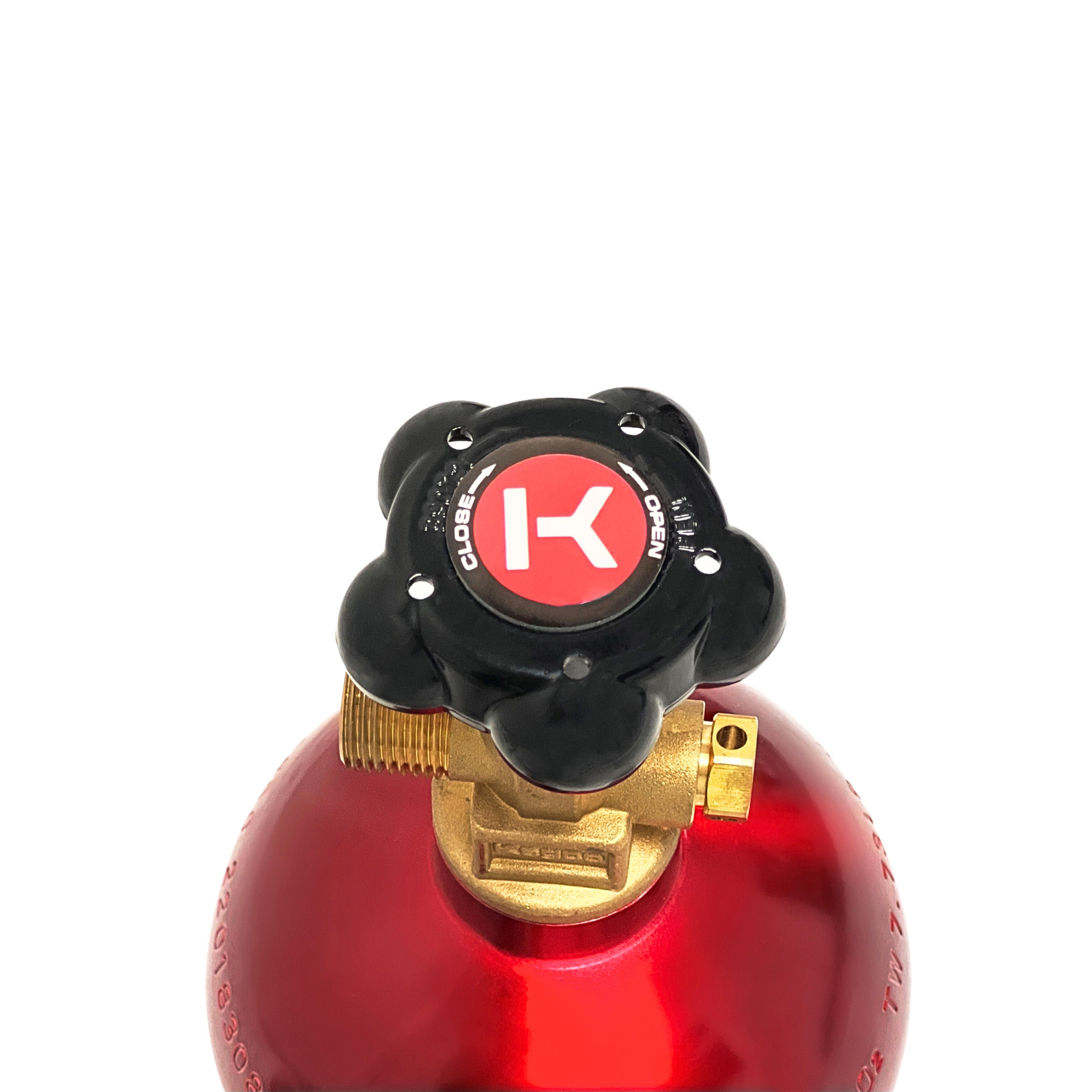 Kegco 5 lb. Aluminum Co2 Tank with Electric Red Epoxy Finish for Kegerator