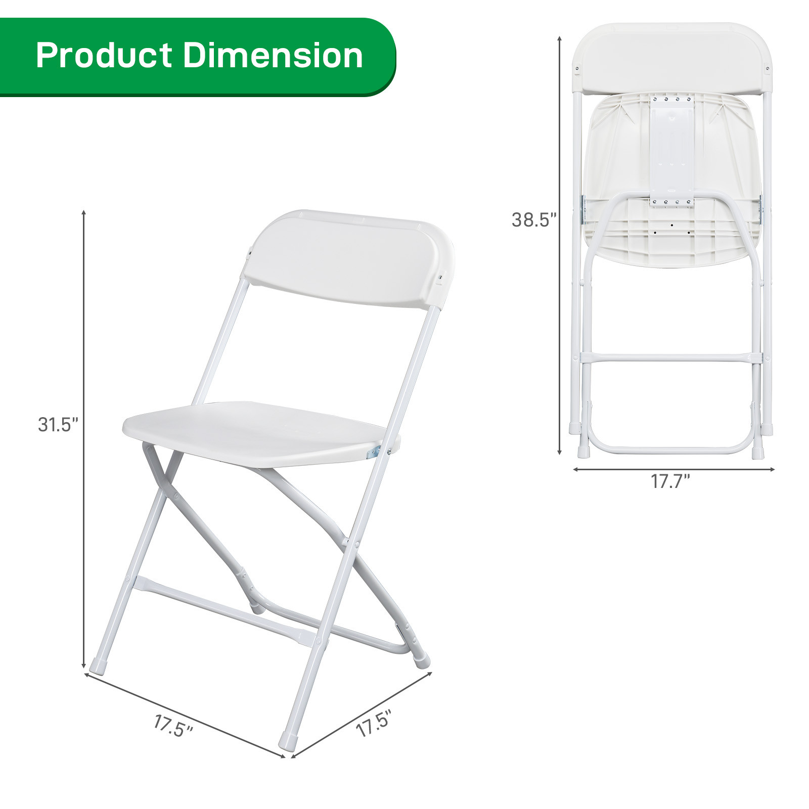 6-10 PACK Wedding Party Event Quality Commercial Plastic Stackable Folding Chair