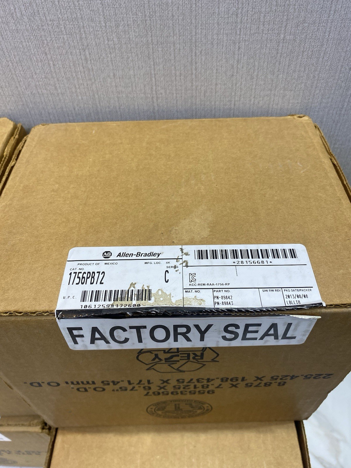 Allen Bradley 1756-PB72 Ser.C Controllogix Power Supply
