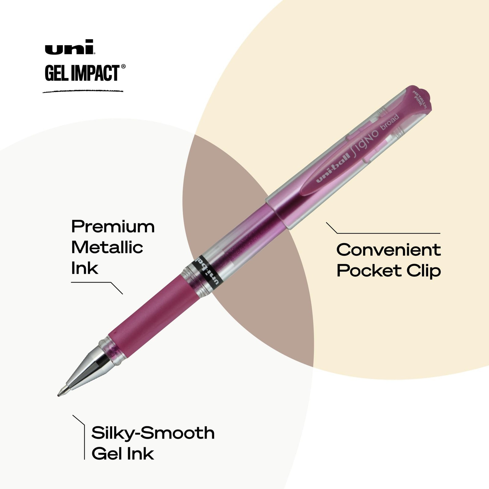 Uniball Signo Gel Impact Pens, Bold Point (1.0Mm), Office Product