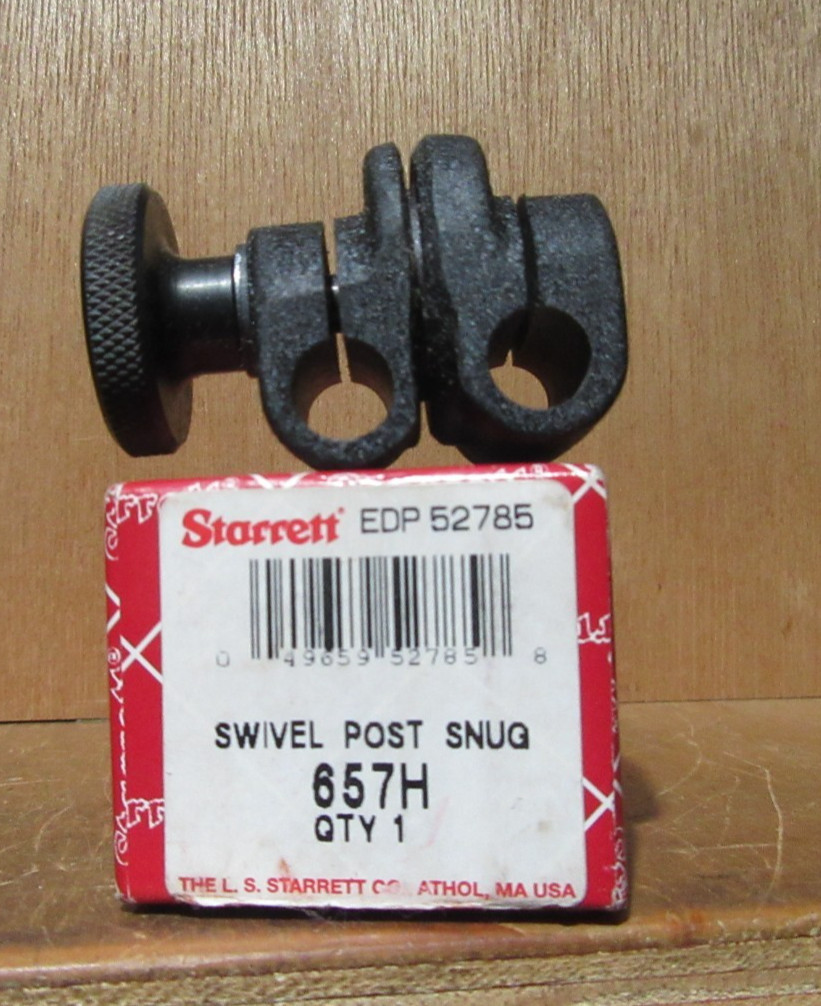Starrett 657H ( 1/2lb! ) Heavy Duty 3/8″ Swivel Post Snug Clamp For 657 mag base
