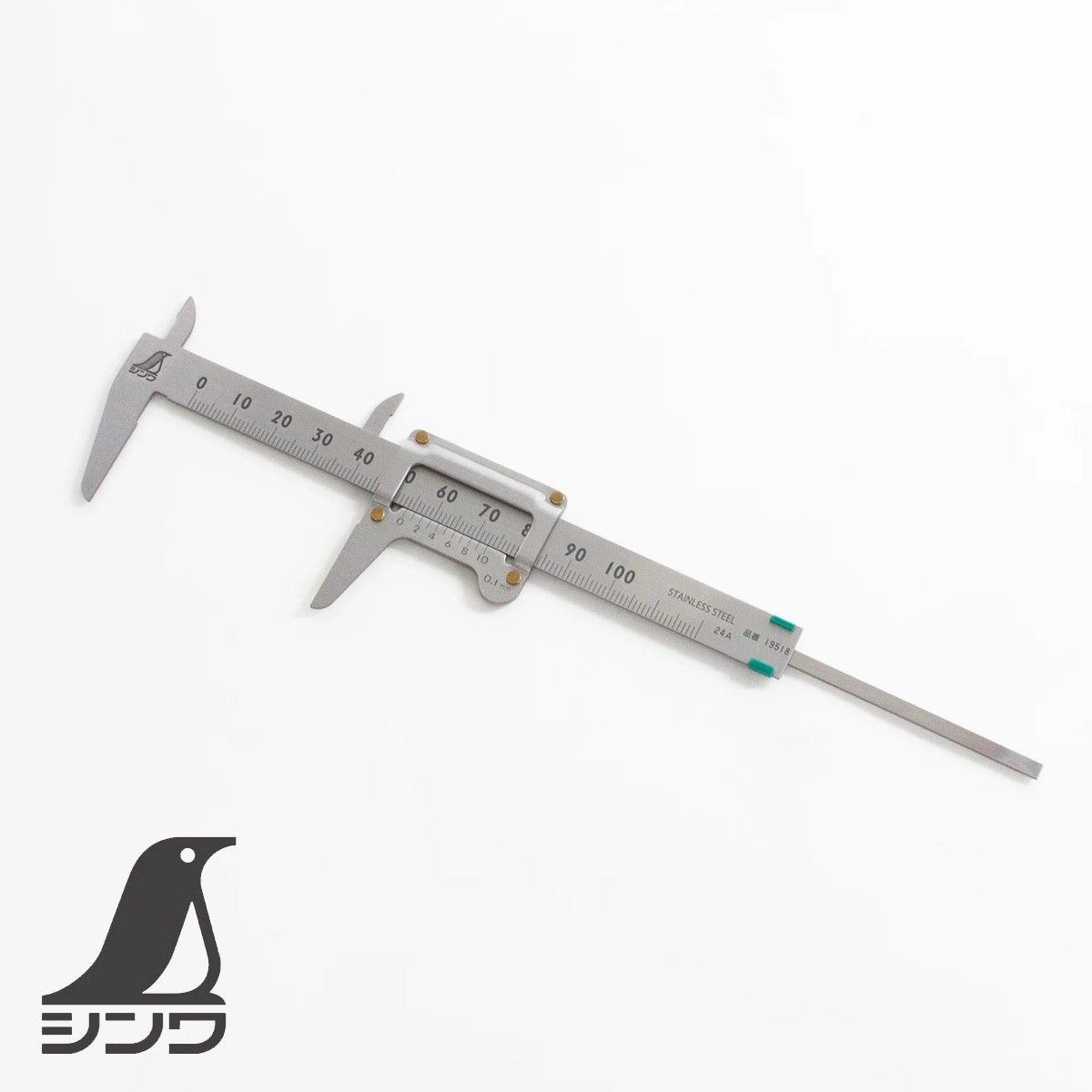 SHINWA Ultra Light Weight Mini Pocket Vernier Caliper Metric 100mm from Japan