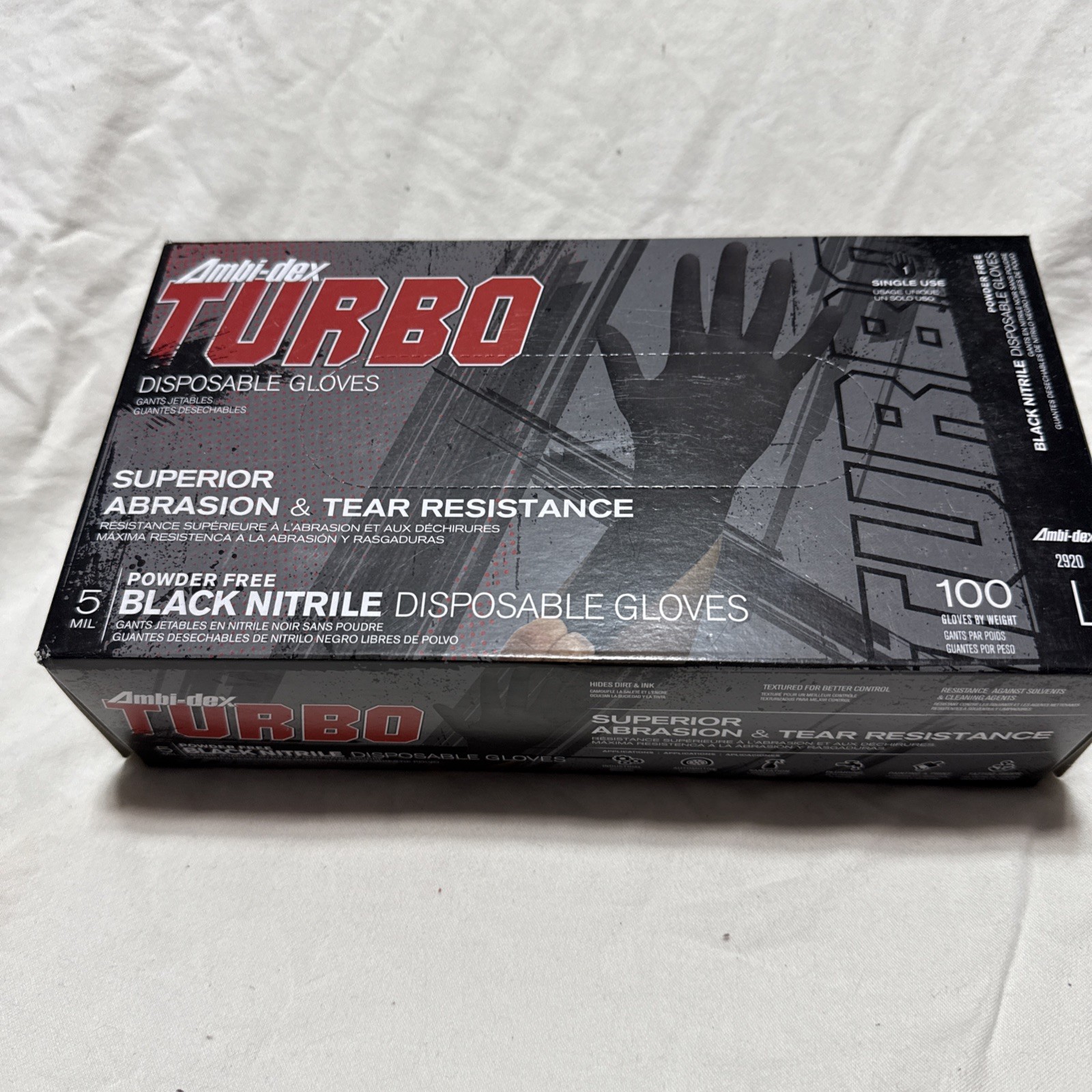 Black Ambidextrous Nitrile 5 Mil Gloves (1 Box Of 100 Gloves)