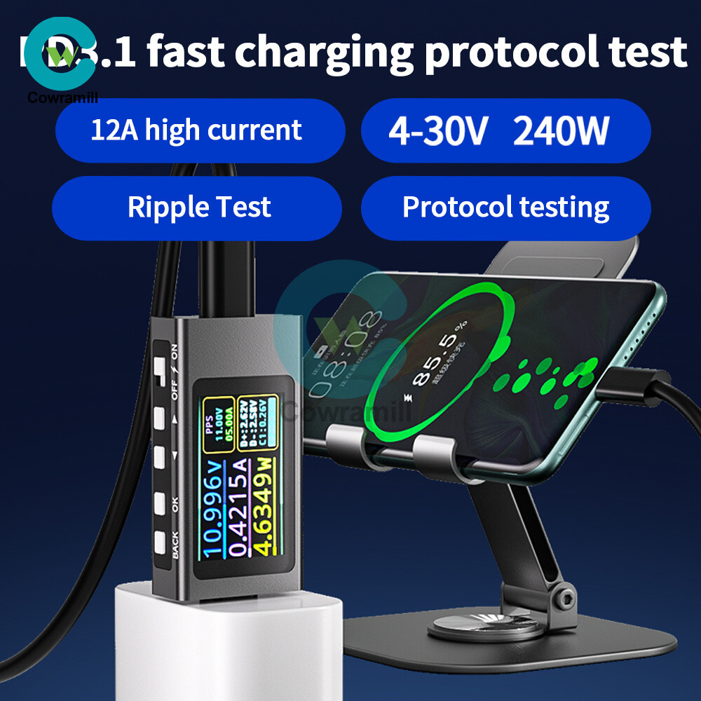 KWS-X1 Type-C Power Tester Voltage Current Meter USB-C Multimeter DC 4-30V 0-12A