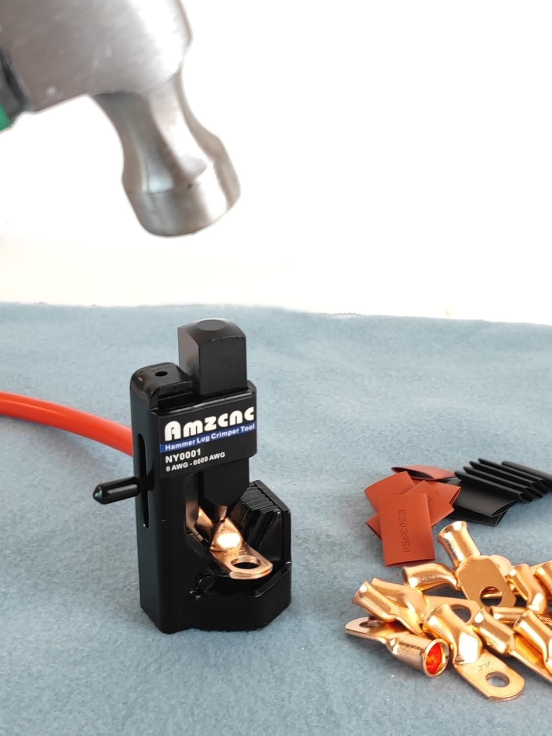 Hammer Lug Crimper Tool – 0000 AWG Battery and Welding Cables( 8 AWG to 4/0 Wire