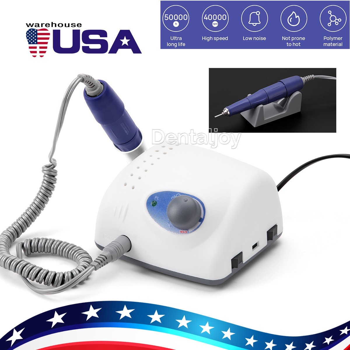 Dental Lab Marathon Electric Micromotor Polishing Unit +40K rpm Motor Handpiece