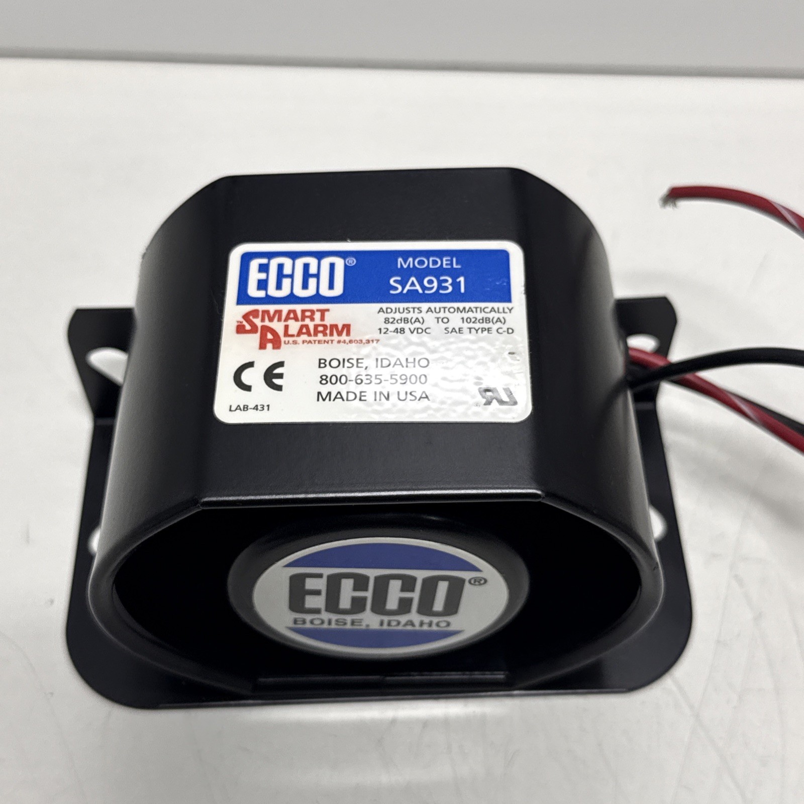 ECCO SA931 BACK-UP ALARM 82-102DB 12-48V