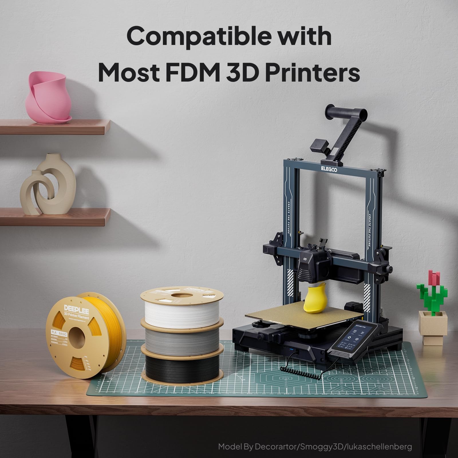 DEEPLEE PLA Basic 1.75mm 3D Printer 1.75 millimeters, 1kg*translucent