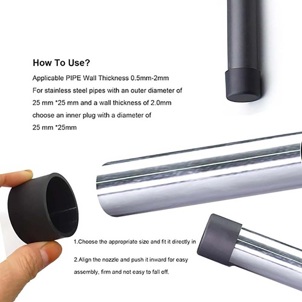 Black Pipe Tube Plugs End Cover Caps Silicone Rubber Round Blanking 2.8mm-78.5mm