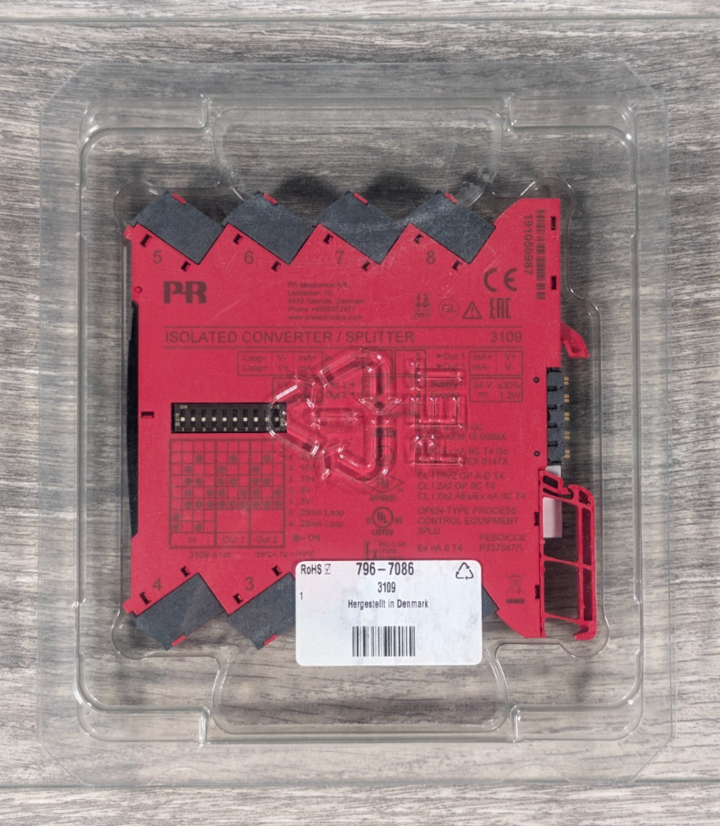 PR Electronics 3109 Isolated Converter Splitter New Denmark DIN Rail