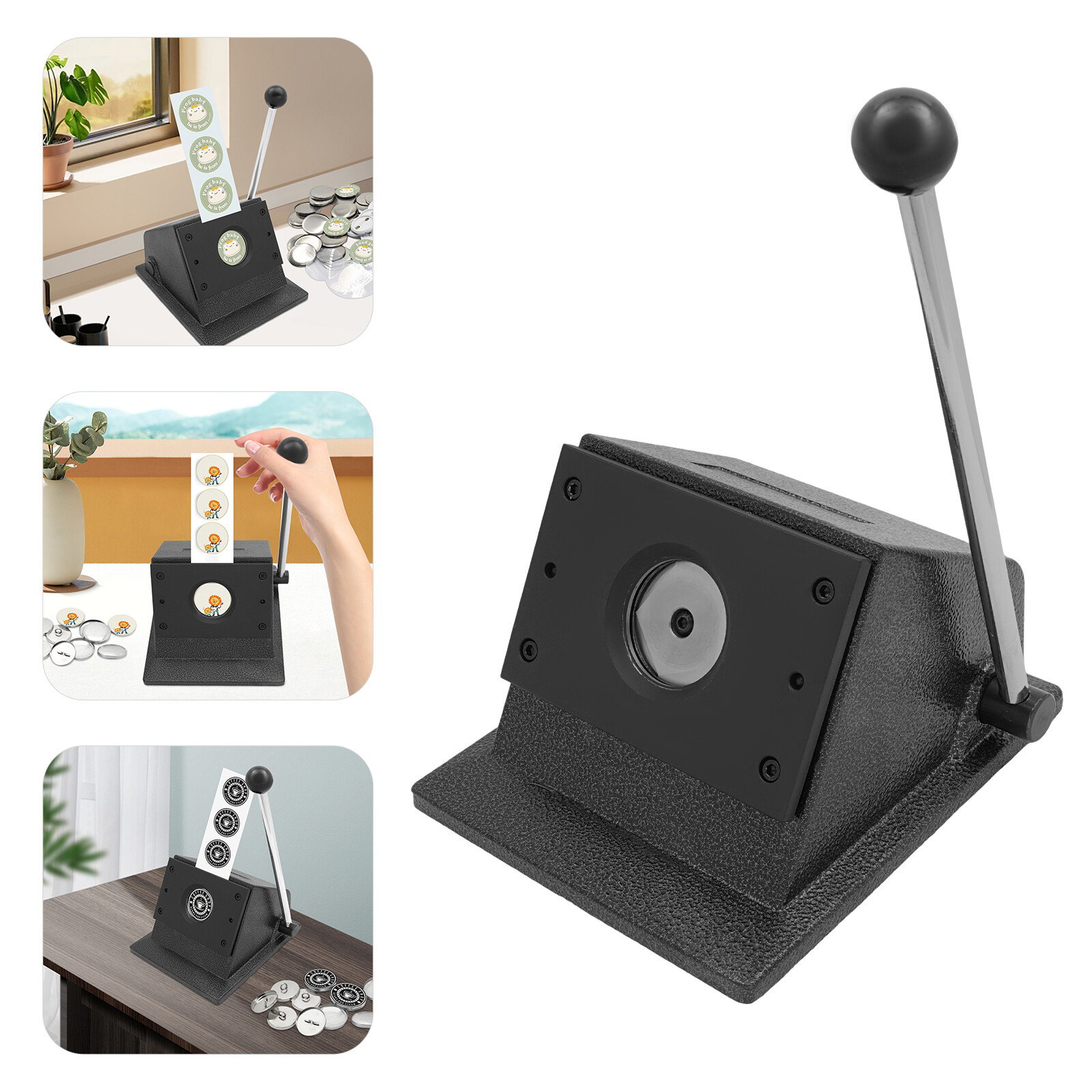 Manual Circle Cutter For Paper Button Paper Cutter, Round Punch Die Cutter
