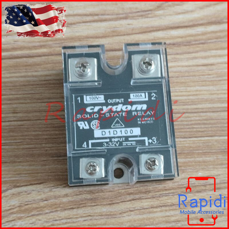 For Crydom D1D100 Solid State Relay 100VDC/100A IP00 SPST 3-32VDC US STOCK