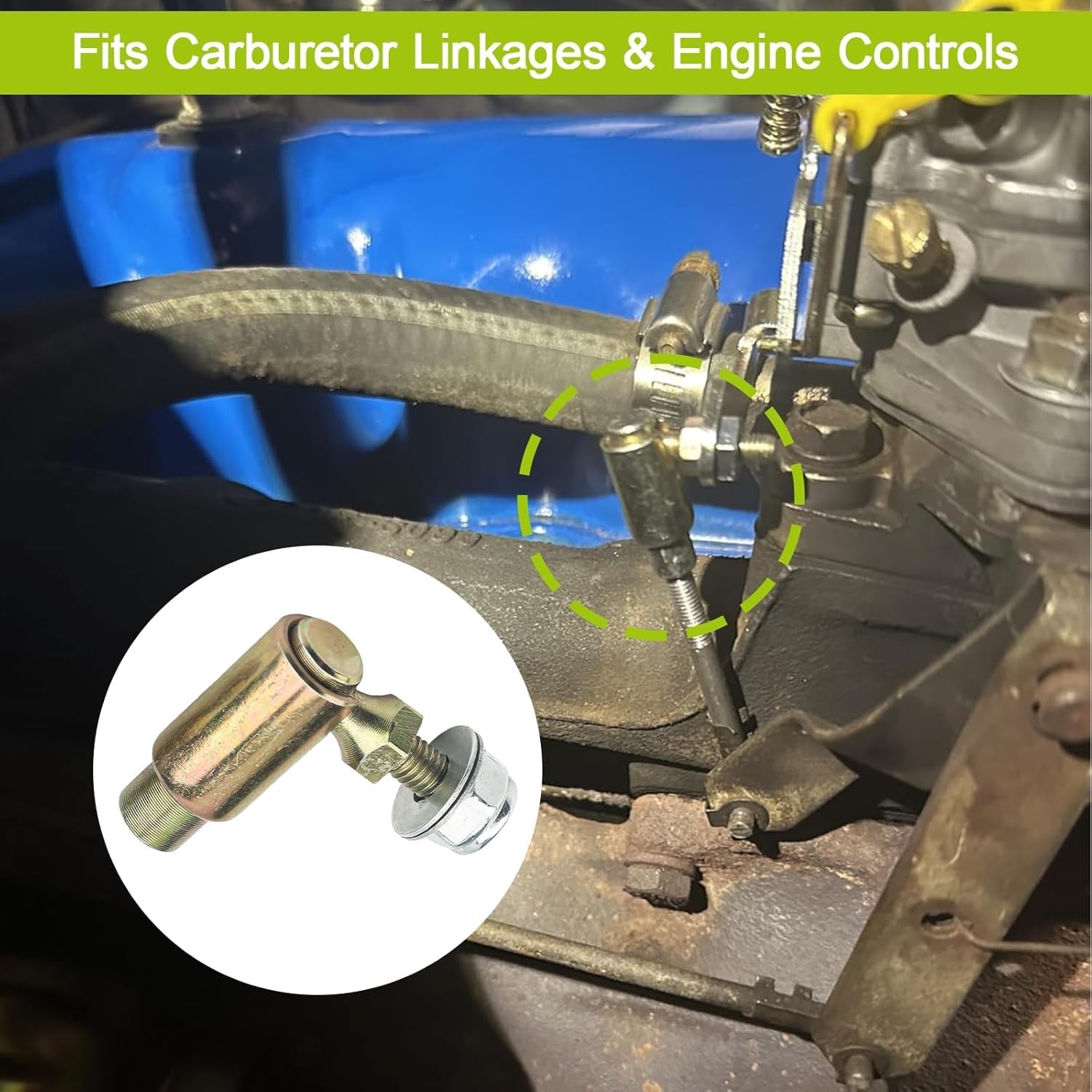 Throttle Disconnect, Quick Release Ball Joint, in Female Thread Steel Linkage…