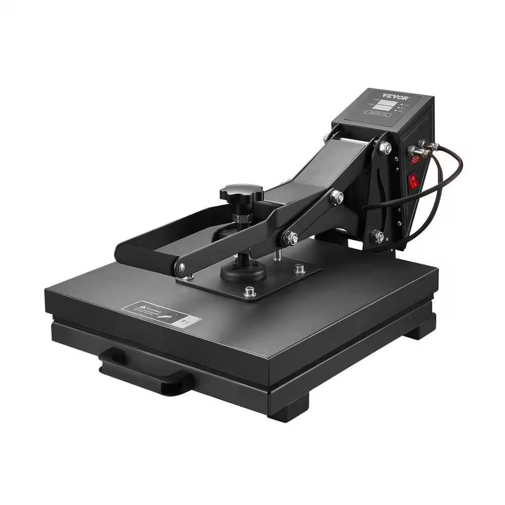 15X15 In. Heat Press Machine for T-Shirts, Even Heating, High Pressure, Easy Use