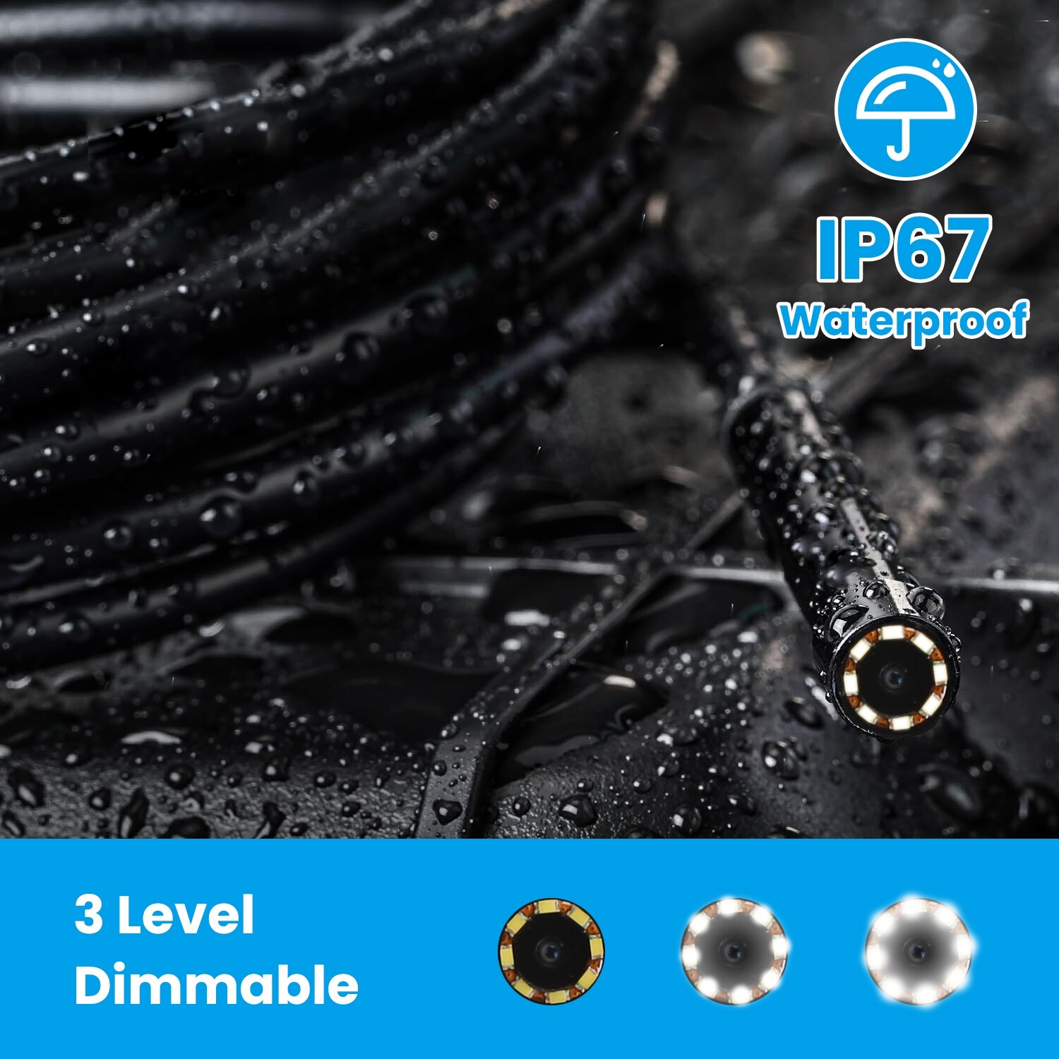 4.3in Inspection Camera Articulating Borescope Endoscope Camera Plumbing Tool