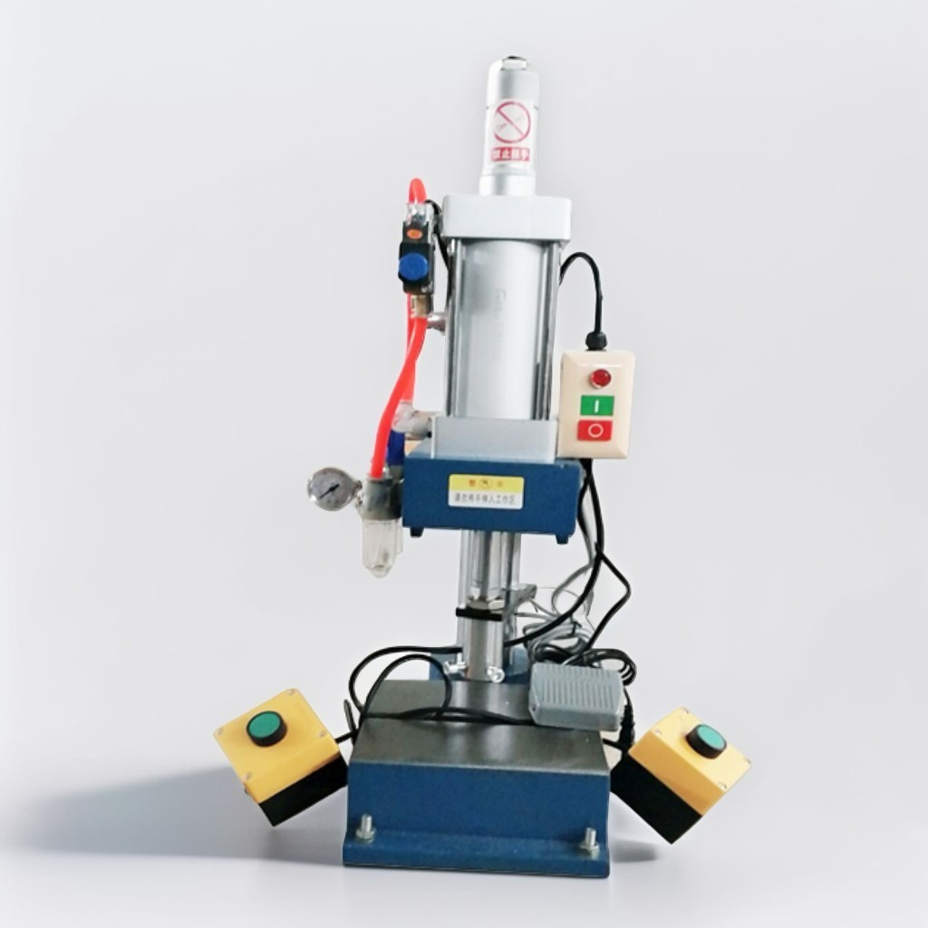 660Lb/300kg Pneumatic Punch Punching Press Machine 2-4in Stroke 2 Buttons 110V