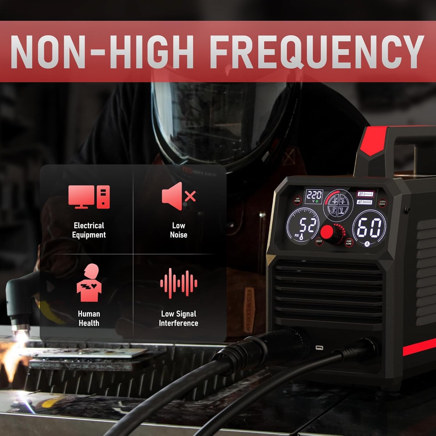 65A Non-HF Plasma Cutter, 110/220V Non-Touch Pilot Arc Cutting Machine