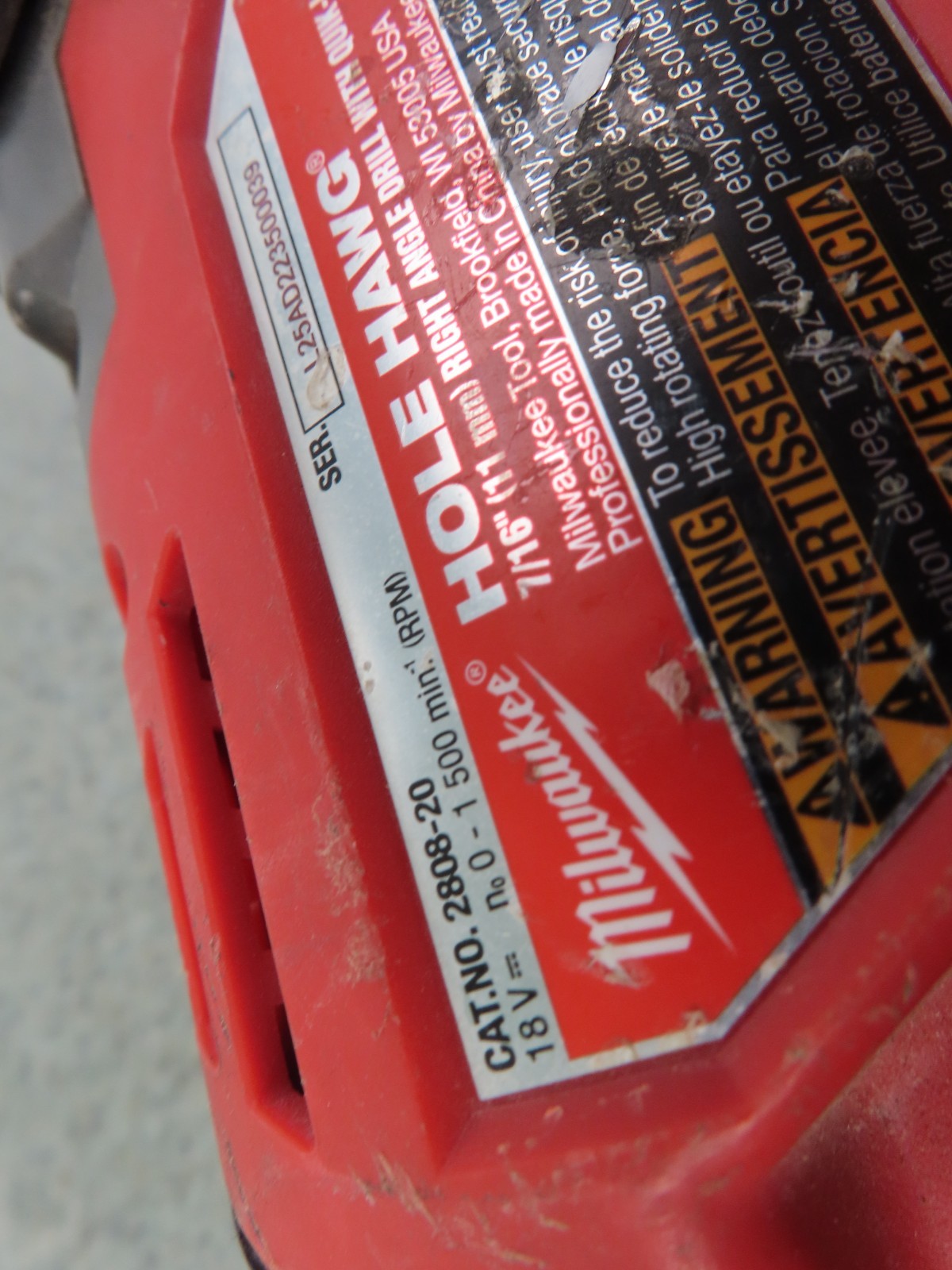 Milwaukee 2808-20 M18 FUEL Hole Hawg Right Angle Drill with Quick-Lok