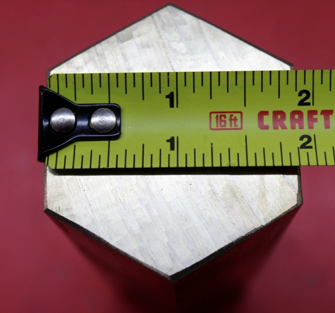 1-7/8″ C360 BRASS HEX BAR 3″ long New Lathe Bar Stock 1.875″ Hex 1/2 Hard
