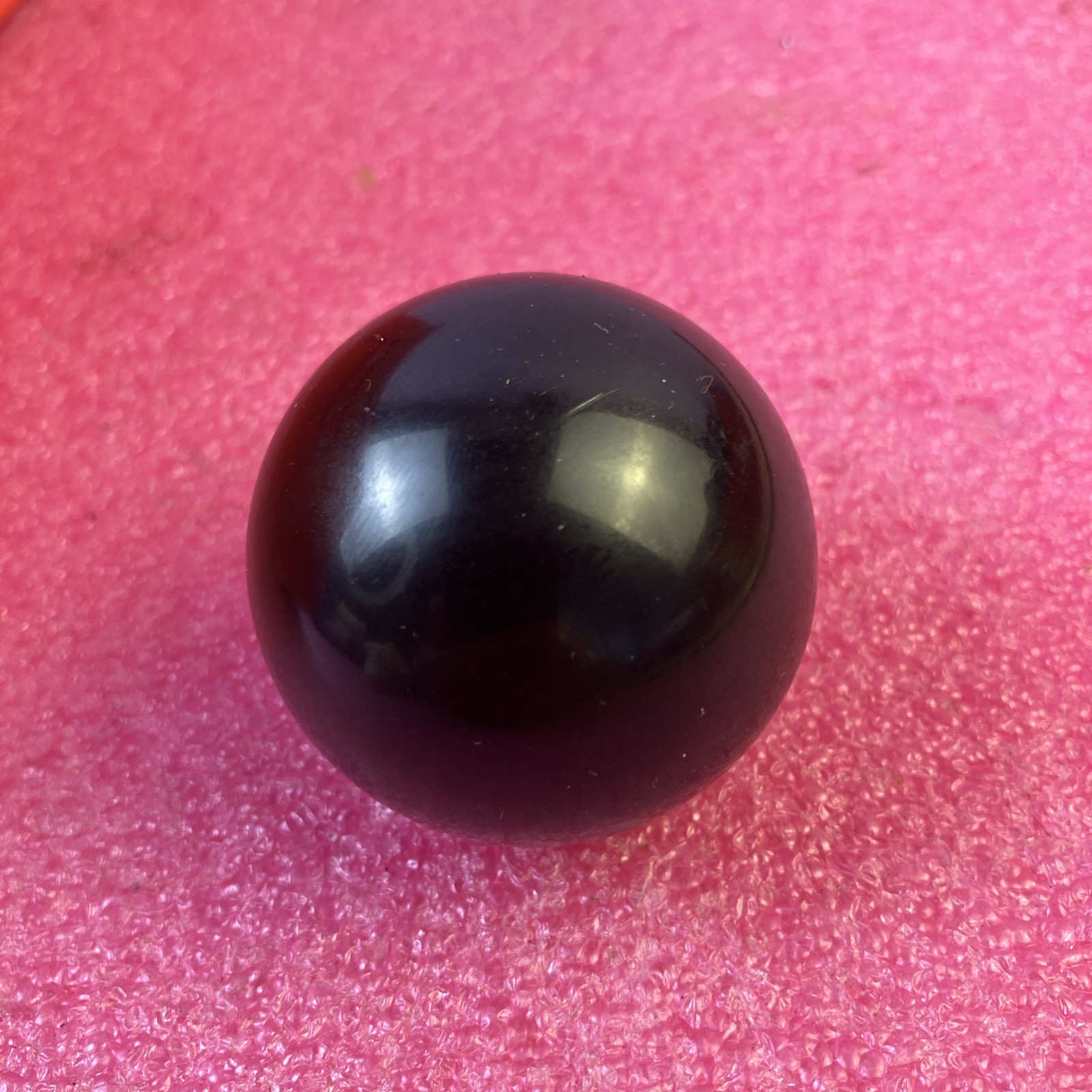 Ball Knob 1-7/8″ Diameter 5/16″-18 NC Brass Thread Insert, Black Sphere Plastic