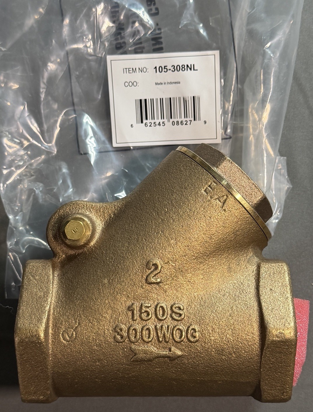 Legend T-453NL No Lead Bronze Y-Pattern Swing Check Valve-2″ FNPT(105-308NL)