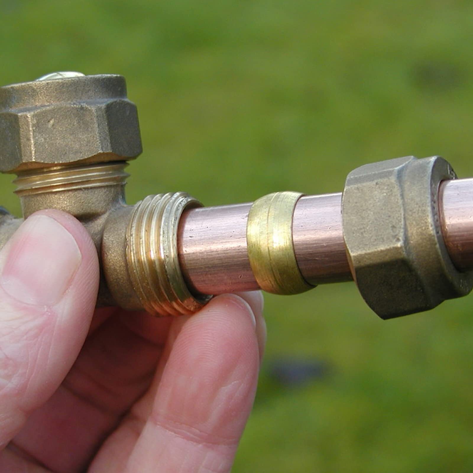 50 Pack 3/8Inch Tube OD Brass Compression Sleeves Ferrules Fitting for Air Water