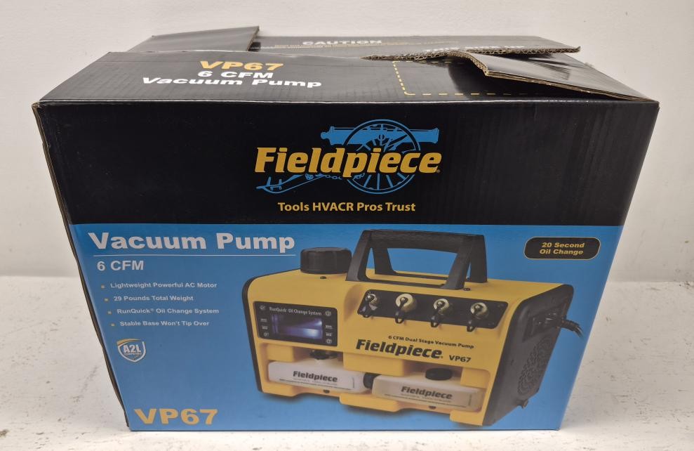 Fieldpiece VP67 Vacuum Pump New Open Box Tool (D51121077)