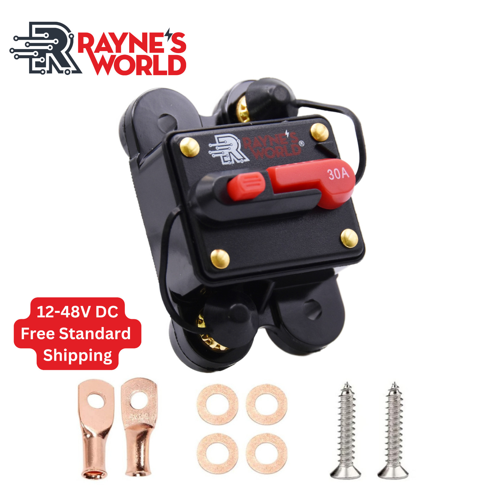 20A-300A Amp Waterproof Circuit Breaker Auto/Marine/Solar 12-48V DC Manual Reset