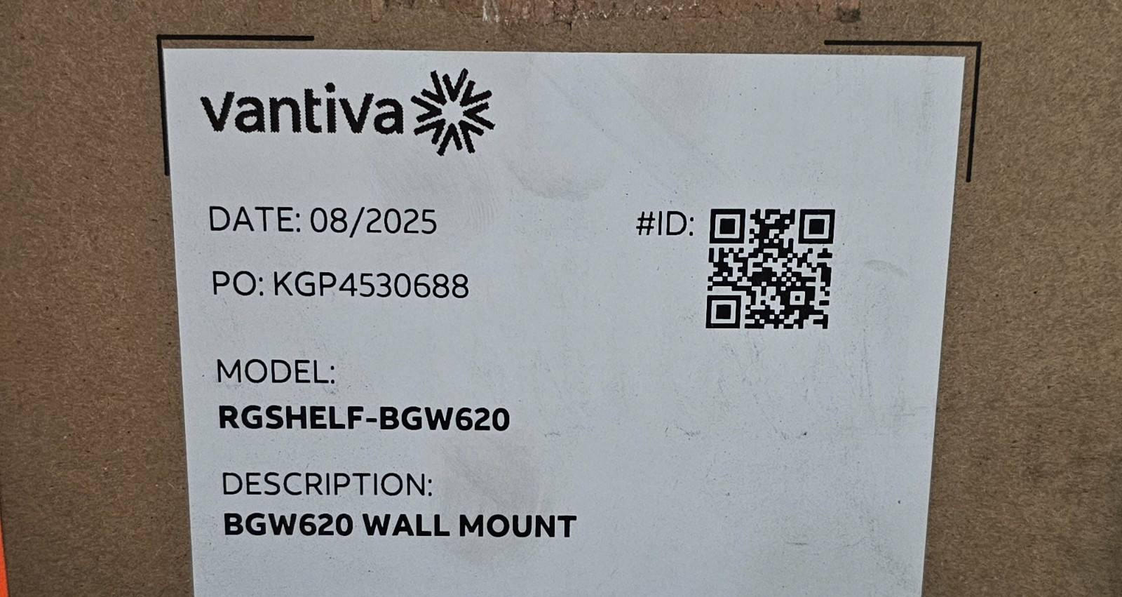 Vantiva RGSHELF-BGW620 Bracket Assembly Wal Mount, White