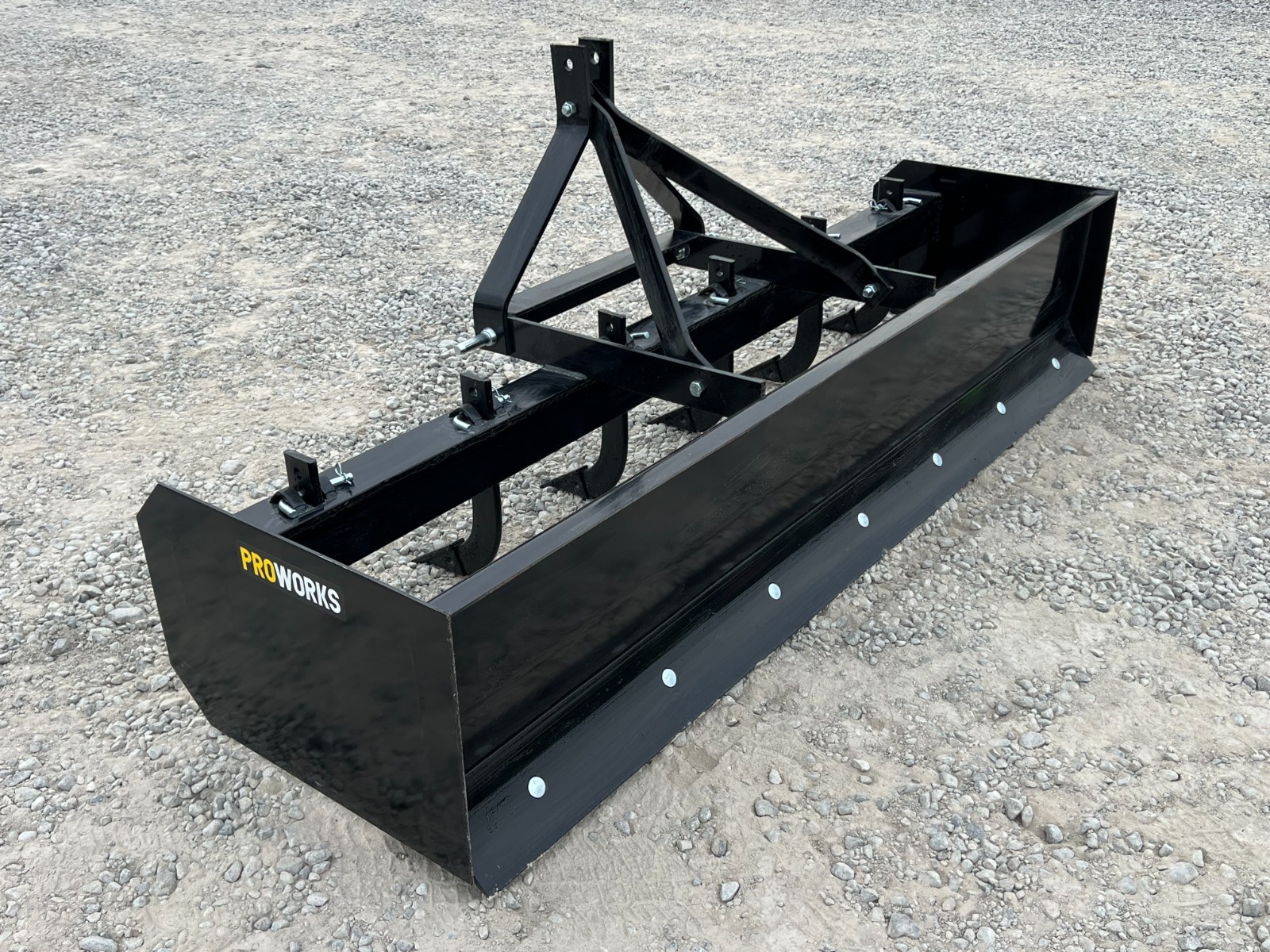 PROWORKS 84″ Box Blade 3 Point Hitch Tractor Scraper Grader 7 FT USA 6 Ripper