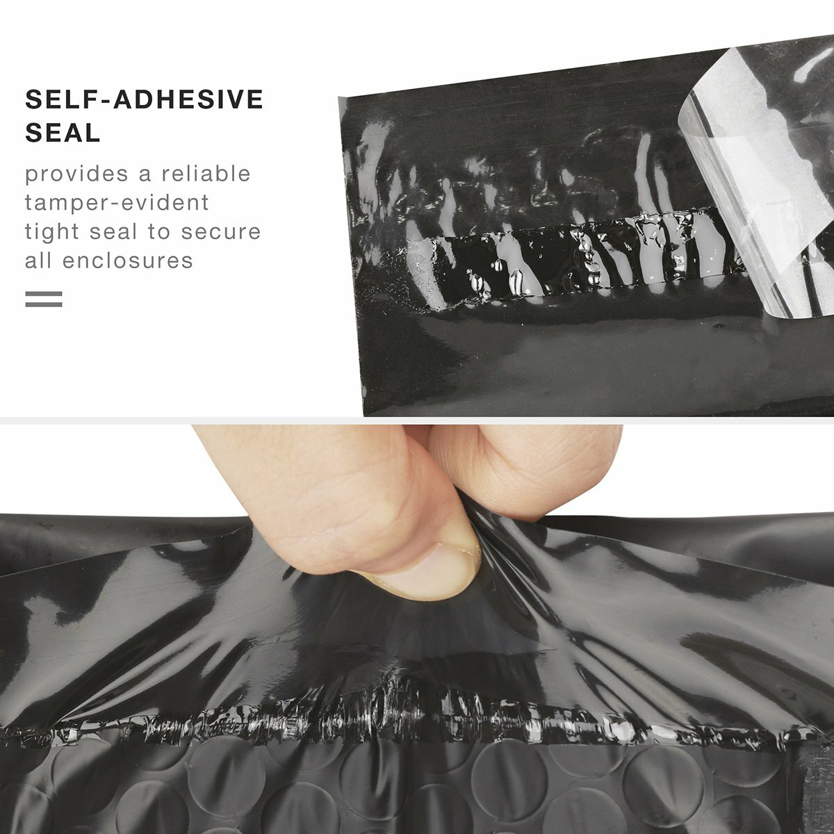50 #0 Black Poly Bubble Padded Envelopes Shipping Mailers 6X10 (Inner 6×9)