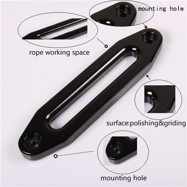Aluminum 10″ Hawse Fairlead For UTV Winch Synthetic Rope 8000-15000 LBS