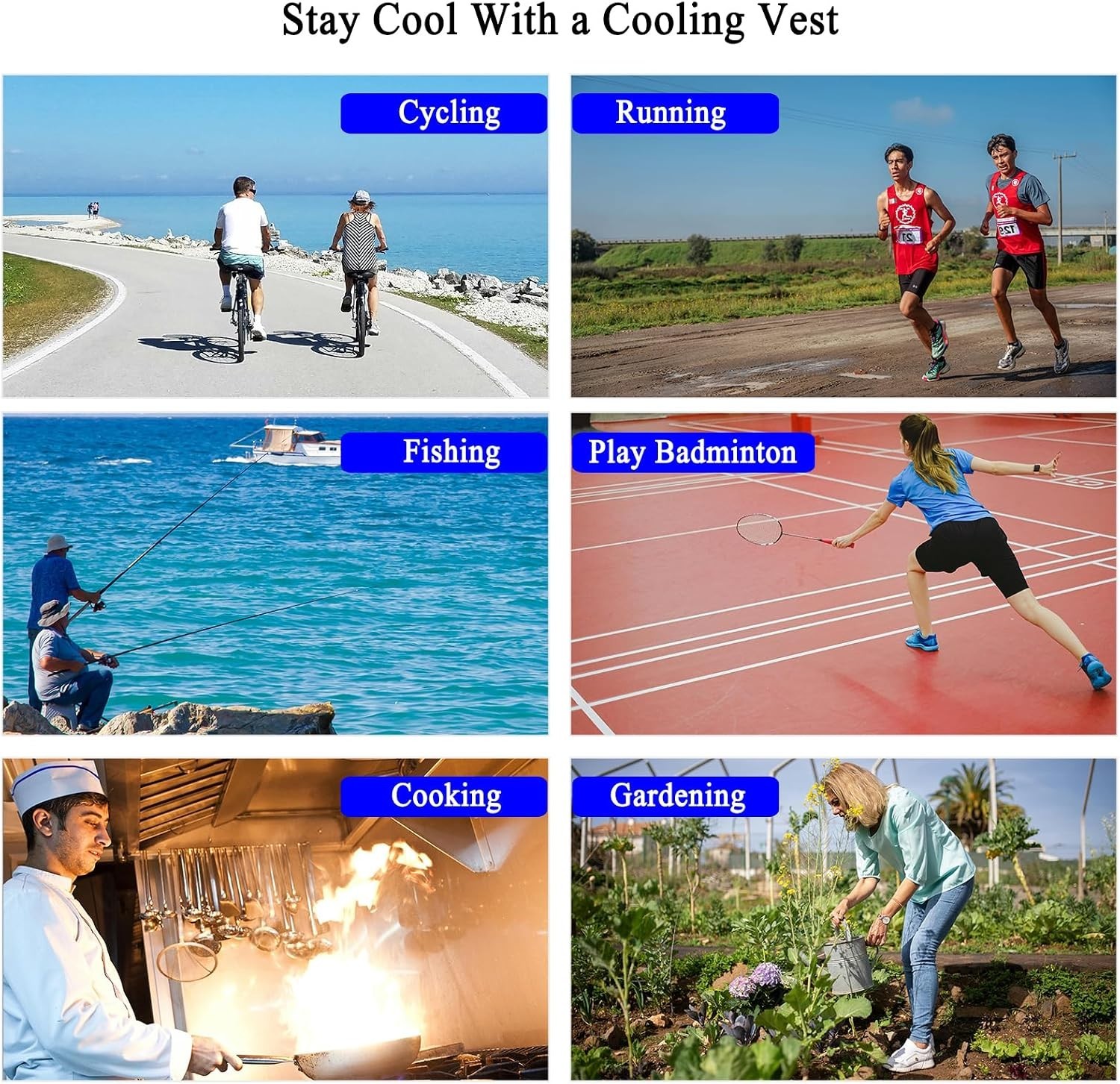 Cooling Vest for Men Women Teens,Adjustable Ice Vest with 20 Pcs Ice Packs fo…