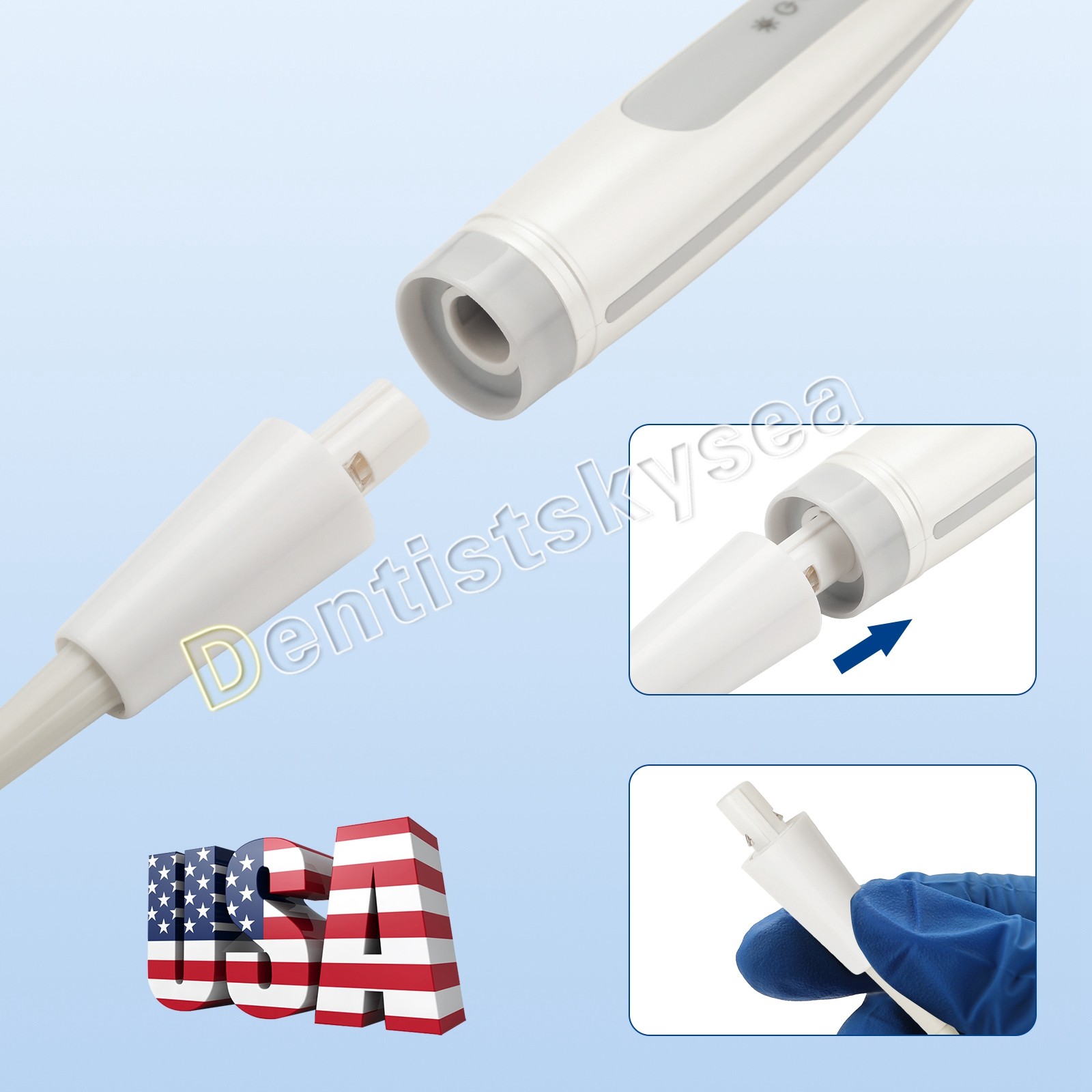 Dental Ultrasonic Piezo Scaler Handpiece fit For EMS WOODPECKER type Tips 135℃