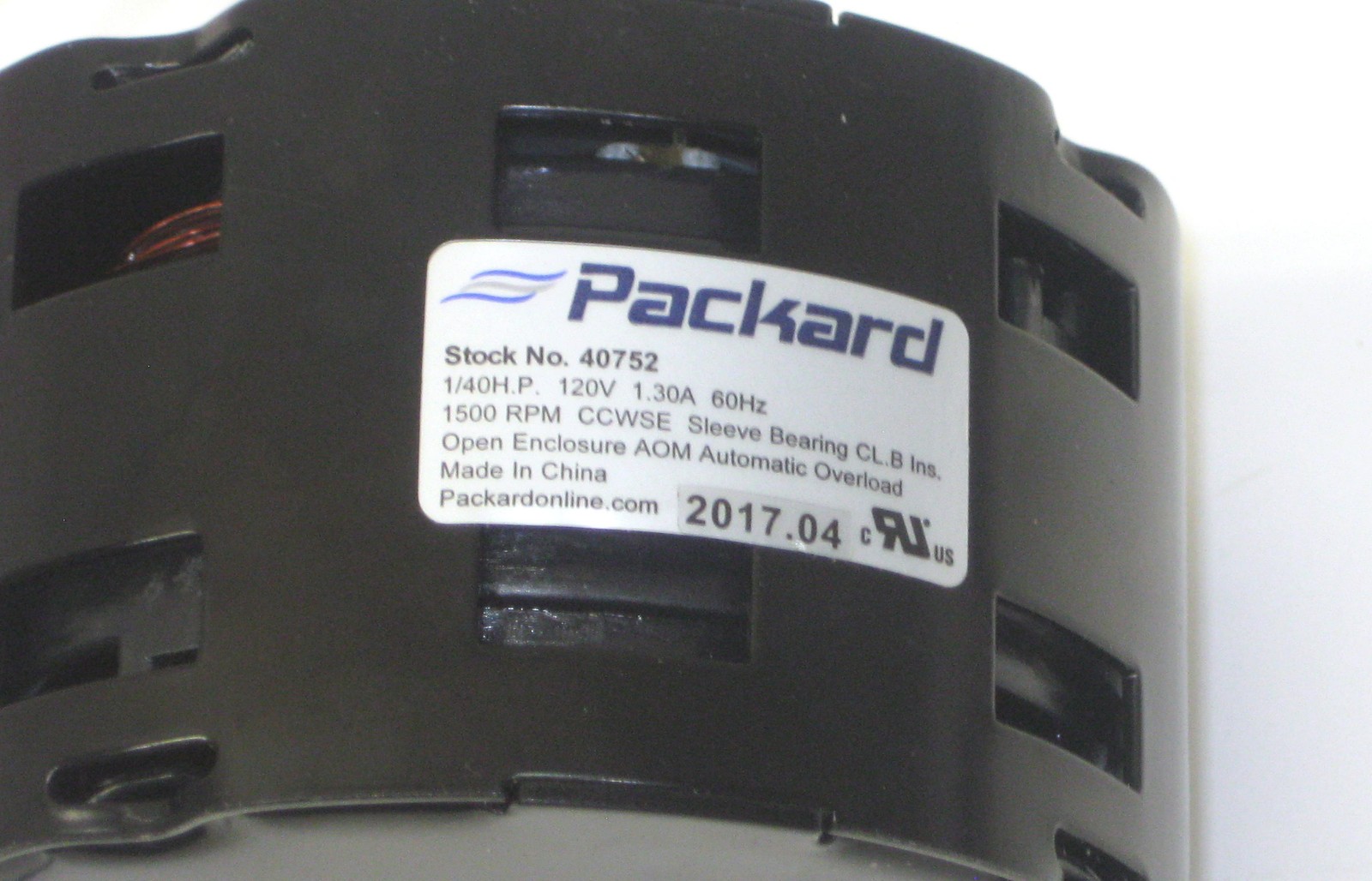 Packard 40752 3.3″ Dia. Motor, 1/40 HP, 120 Volt, 1500 RPM for Broan 97009752