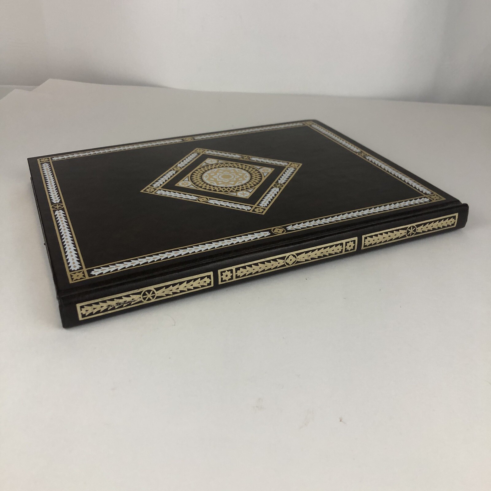 Anything Book Journal Diary Sketch Notebook Brown Gold Vintage Unruled Blank