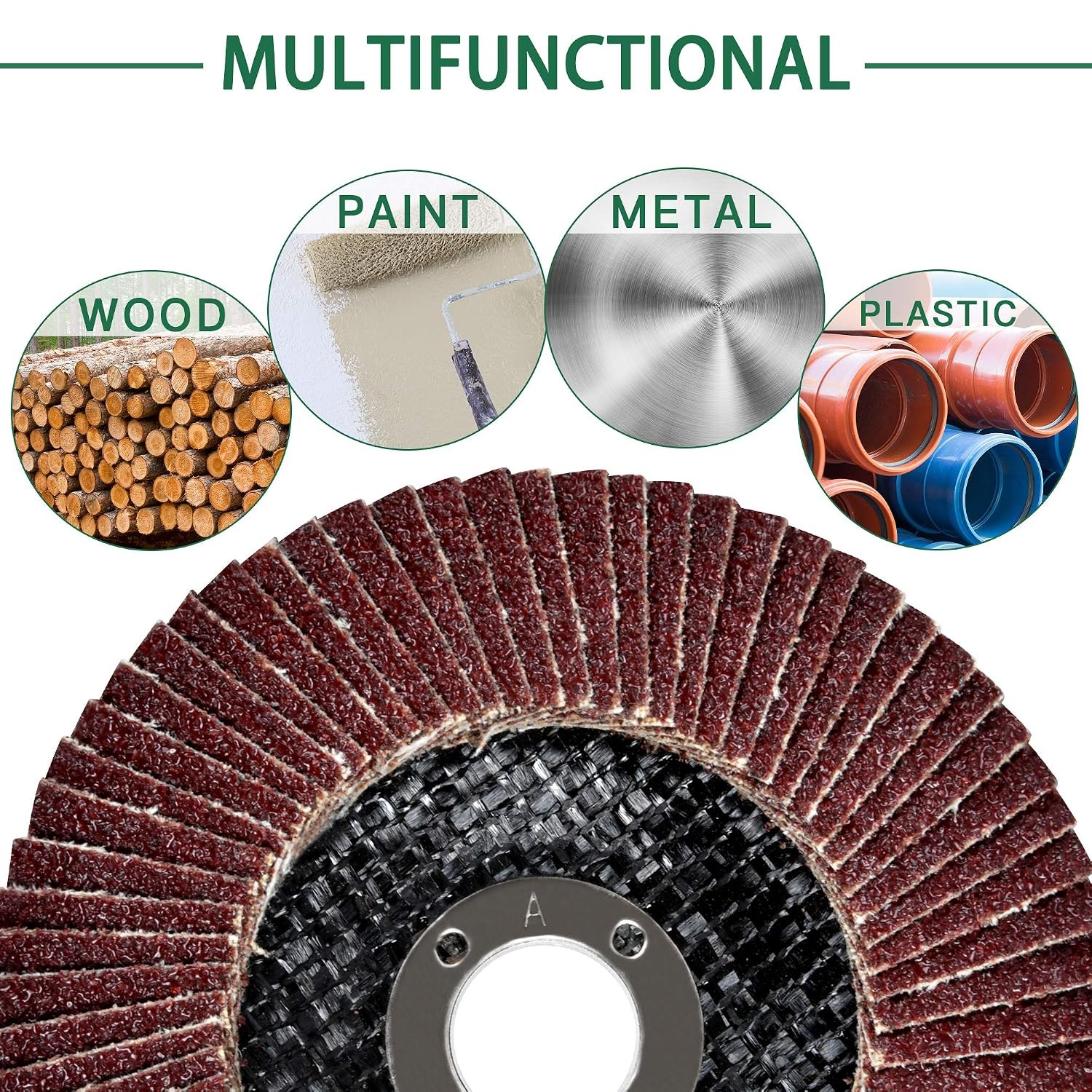 71878 4 Inch Flap Discs 20 PCS 40 Grit Sanding Pad 5/8 Inch Arbor