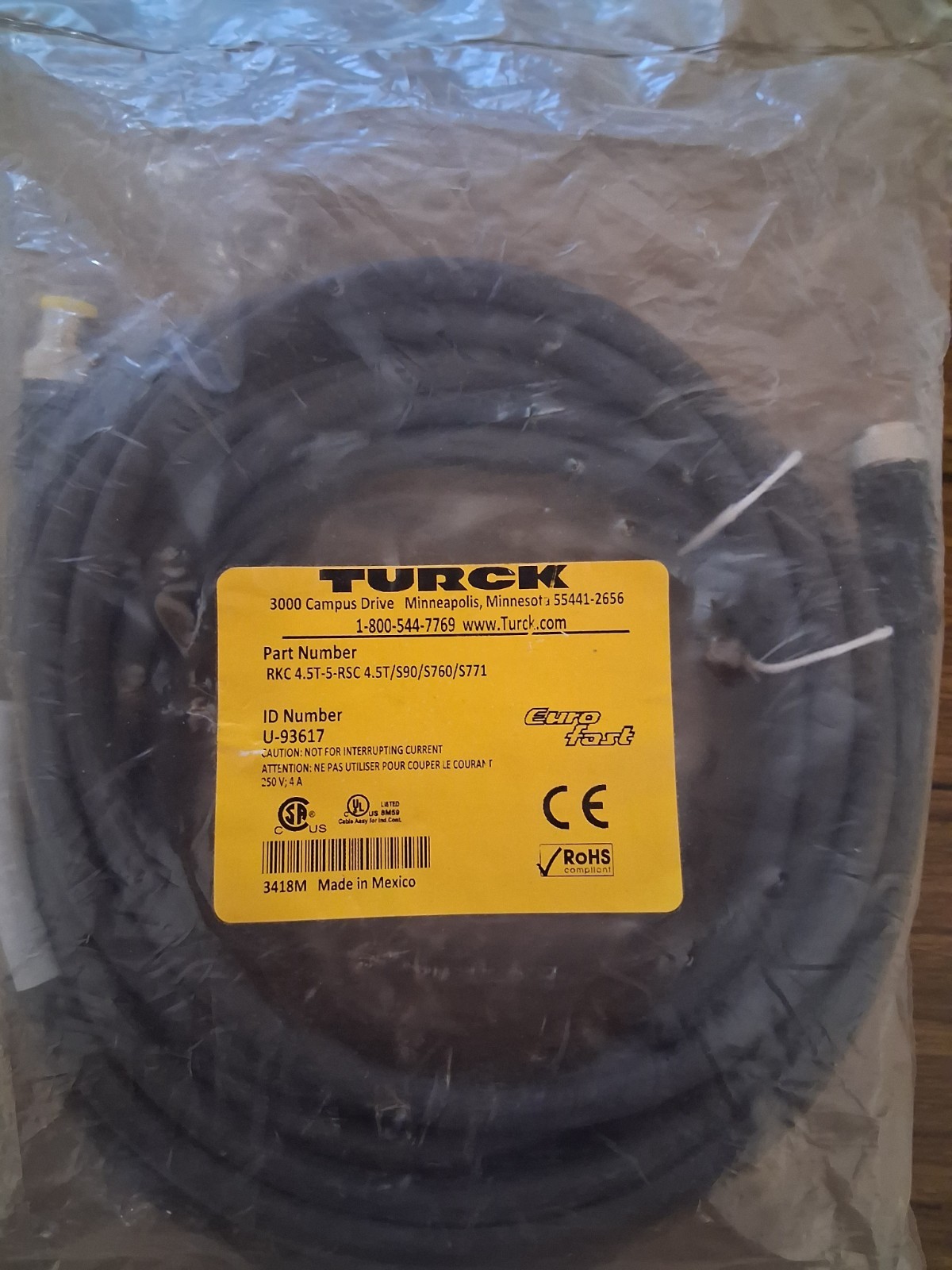 TURCK RKC4.5T-5-RSC 4.5/S90/S760/S771
