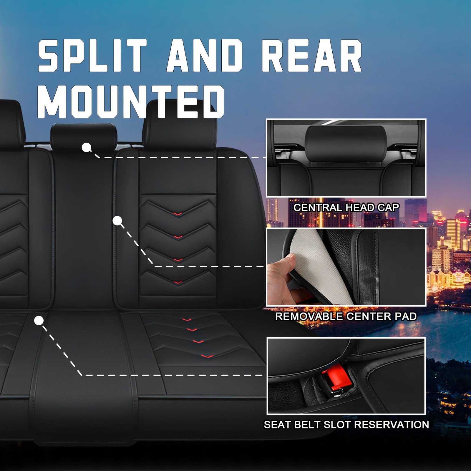 Dodge Grand Caravan 2000-2020 Nappa Leather Seat Covers 5 Seats Black