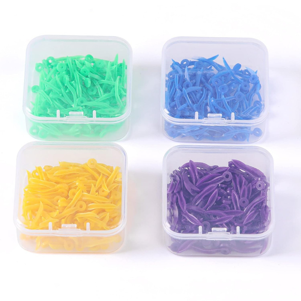 1000pcs Dental Plastic Wedges Wave Shape Diastema Wedge with End Circular Hole