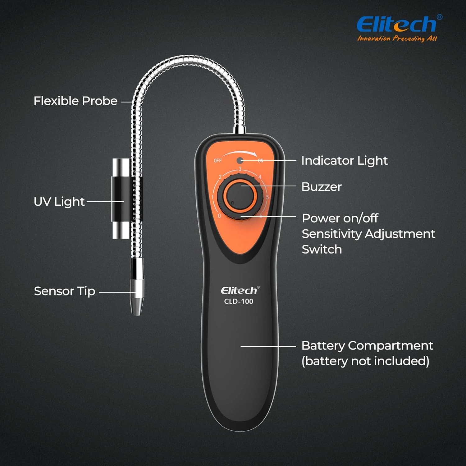 Elitech Refrigerant Leak Detector, CLD-100 Freon Leak Detector Car HVAC Halogen