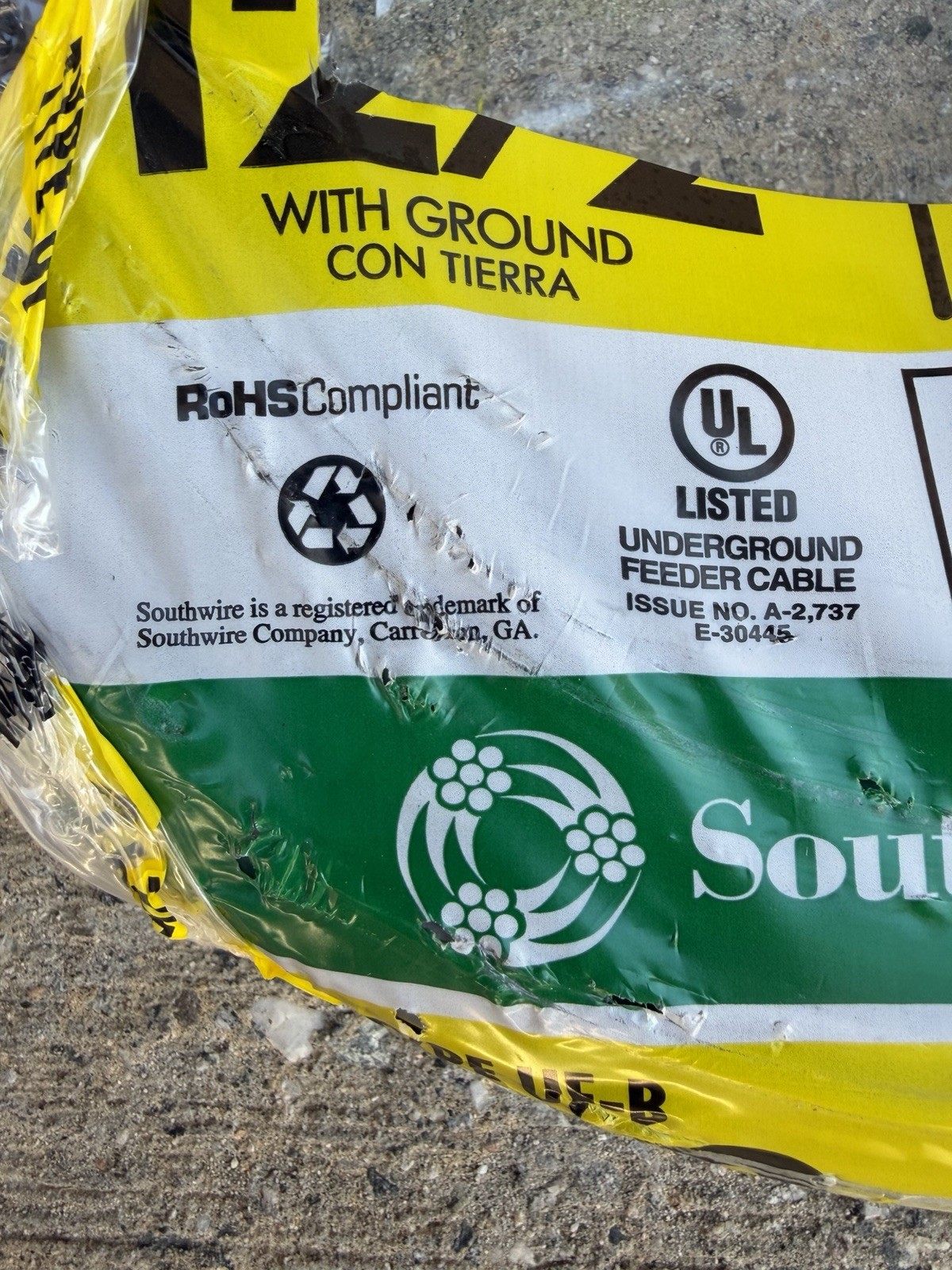 Southwire 13055955 12/2 AWG 250 ft. UF-B Underground Feeder Cable