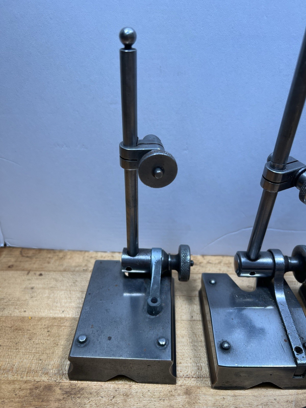 Lot of 4 Surface Gage Indicator Stands + Extra Rods – Starrett Goodell-Pratt Etc