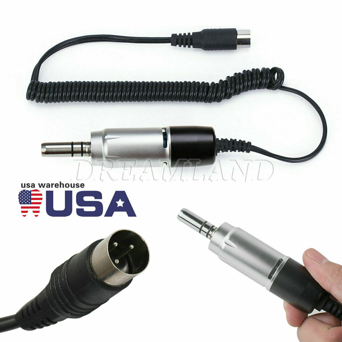 Electric Micromotor 35K RPM Dental E-Type Motor Handpiece 35,000rpm Polishing ET