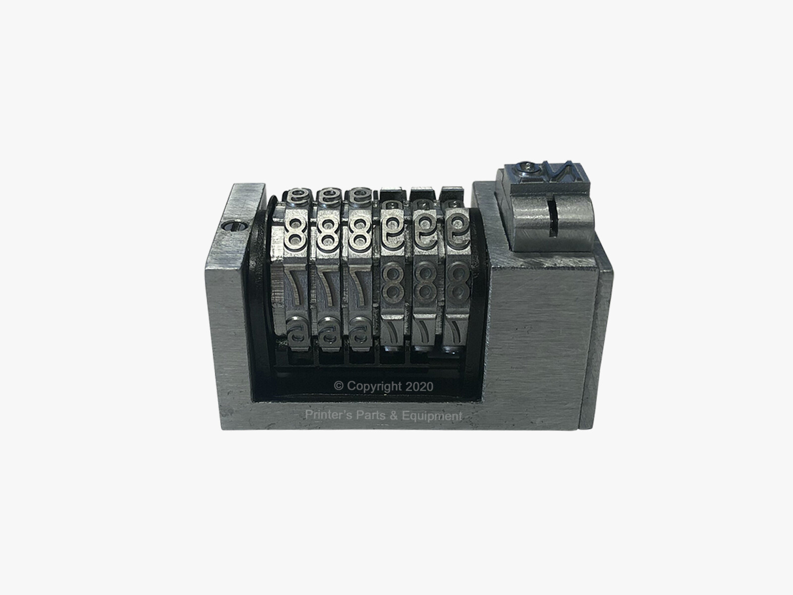 Numbering Machine 5/32″ 6 Digits Backward Gothic (Steel) 3 Drop Zeros SKIP2 EVEN