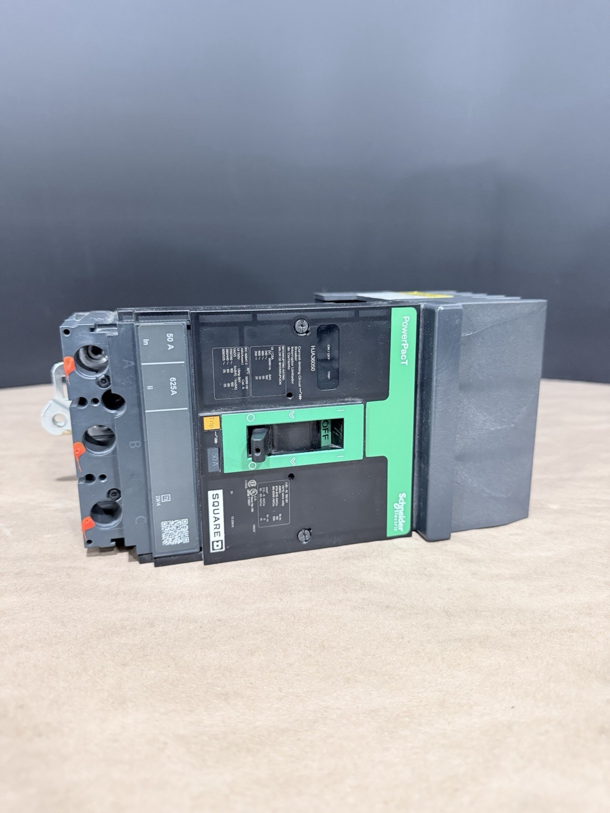 Square D PowerPacT HJA36050 3P Circuit Breaker 50A 600V