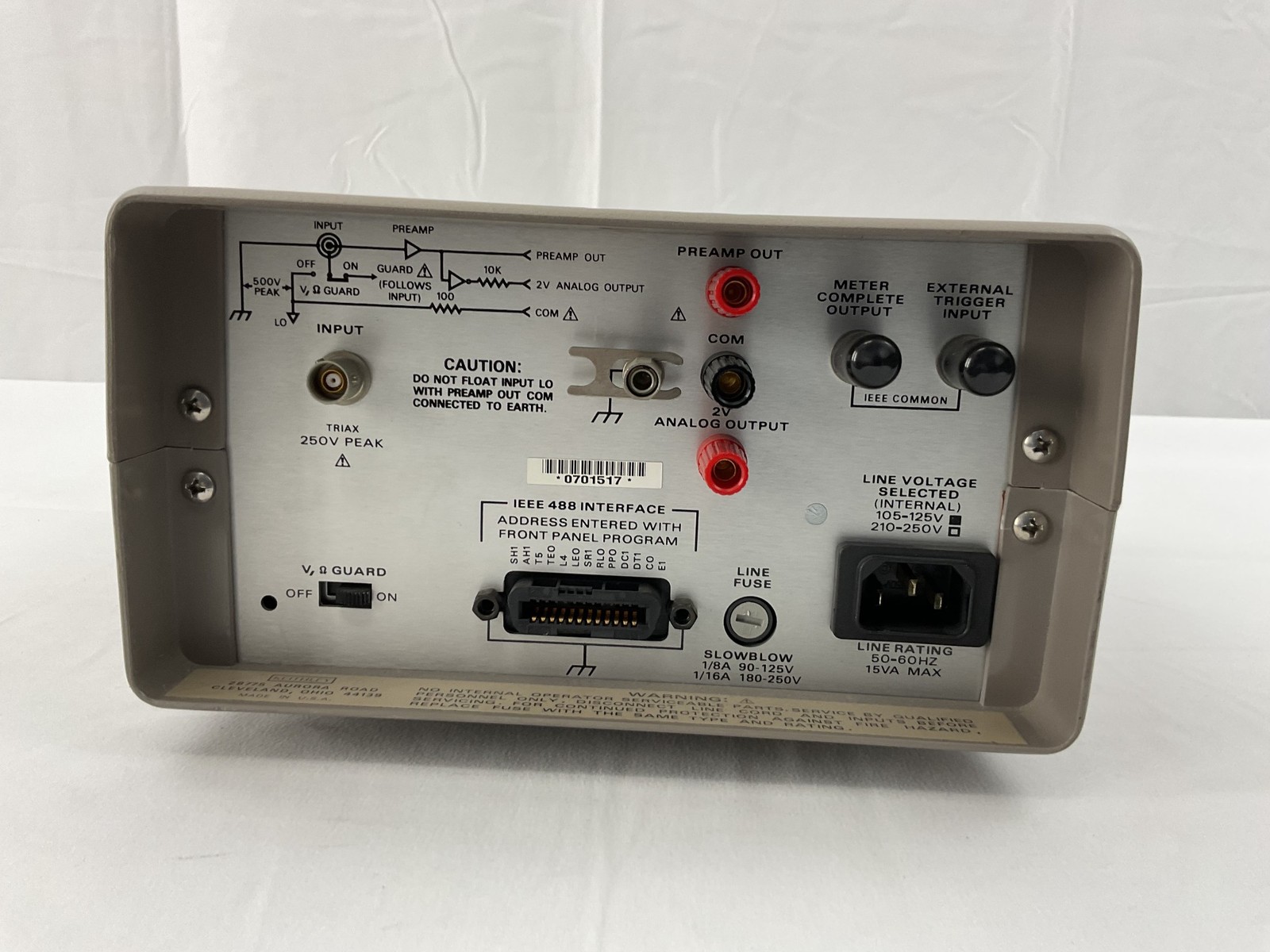 Keithley 6512 Programmable Electrometer Ultra-Low Current Voltage GPIB Lab Test