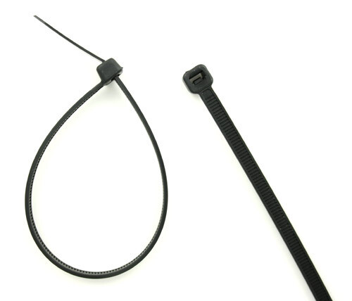 100 INDUSTRIAL 11″ BLACK WIRE CABLE ZIP TIES NYLON UV RESISTANT Free Ship USA